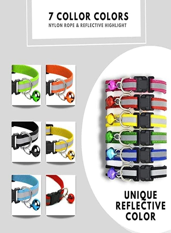 Pups&Pets طوق عاكس للقطط من Pups&Pets - طوق نايلون قابل للتعديل 10 مم مع جرس للكلاب الصغيرة والجراء والقطط (عبوة من قطعتين) - اللون حسب التوافر - Image 4